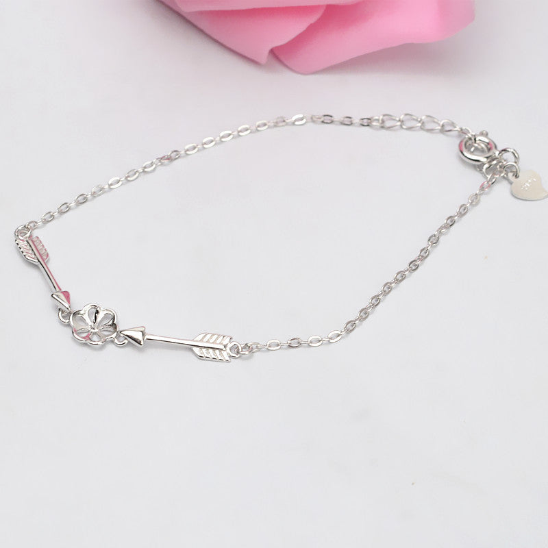 S925 Silver Arrow Flower Pearl Bracelet Setting-Jewelry DIY - Feliz Pearl
