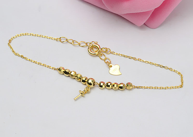 S925 Sterling Silver Beads Pearl Bracelet Setting - Feliz Pearl