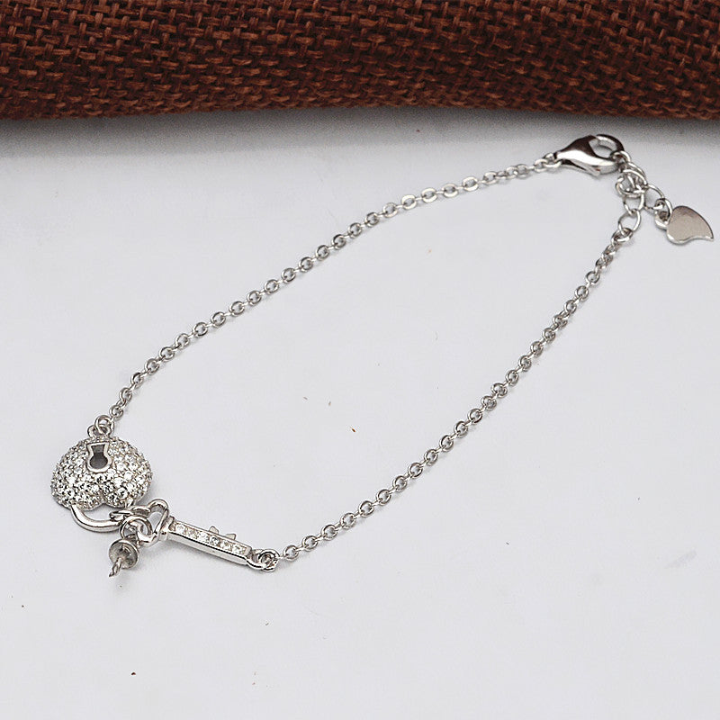 Cubic Zirconia Heart Pearl Bracelet Setting-Feliz Pearl - Feliz Pearl