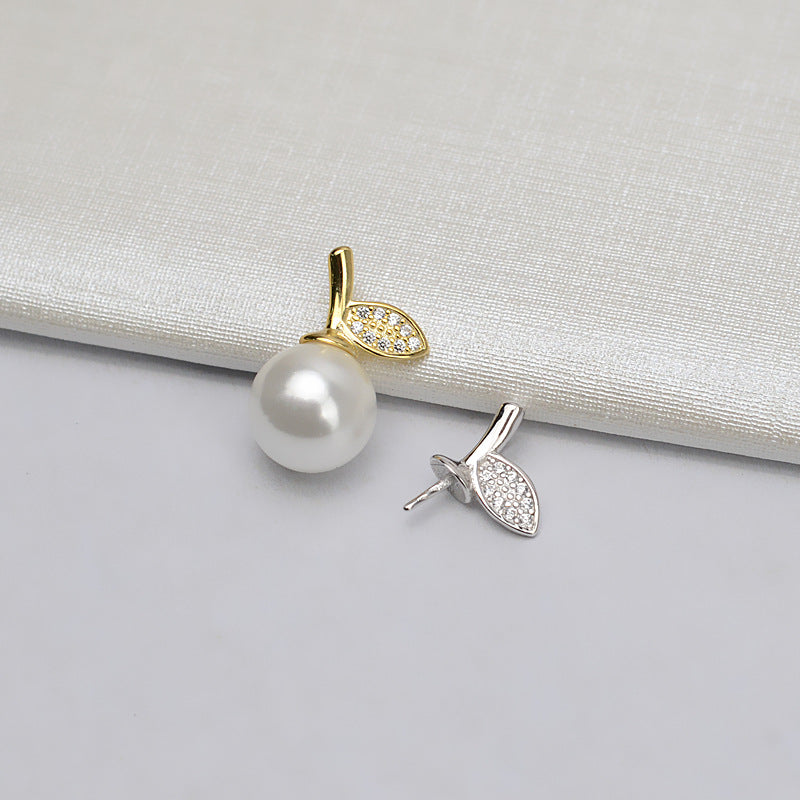 Wholesale Apple Leaves Pearl Pendant Settings-S925 Sterling Silver - Feliz Pearl