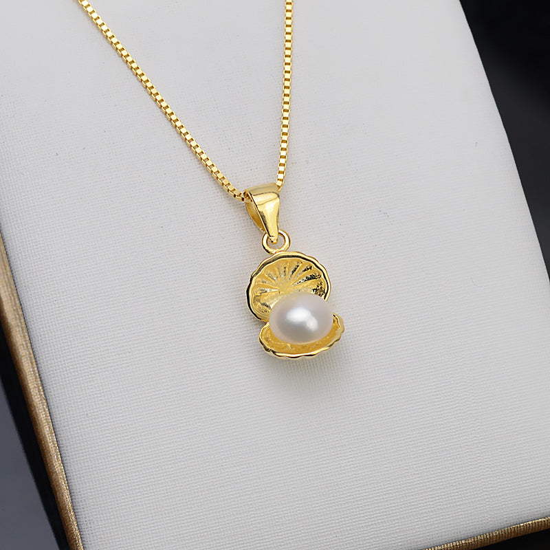 Tiny Shell Pearl Pendant Setting-S925 Sterling Silver - Feliz Pearl