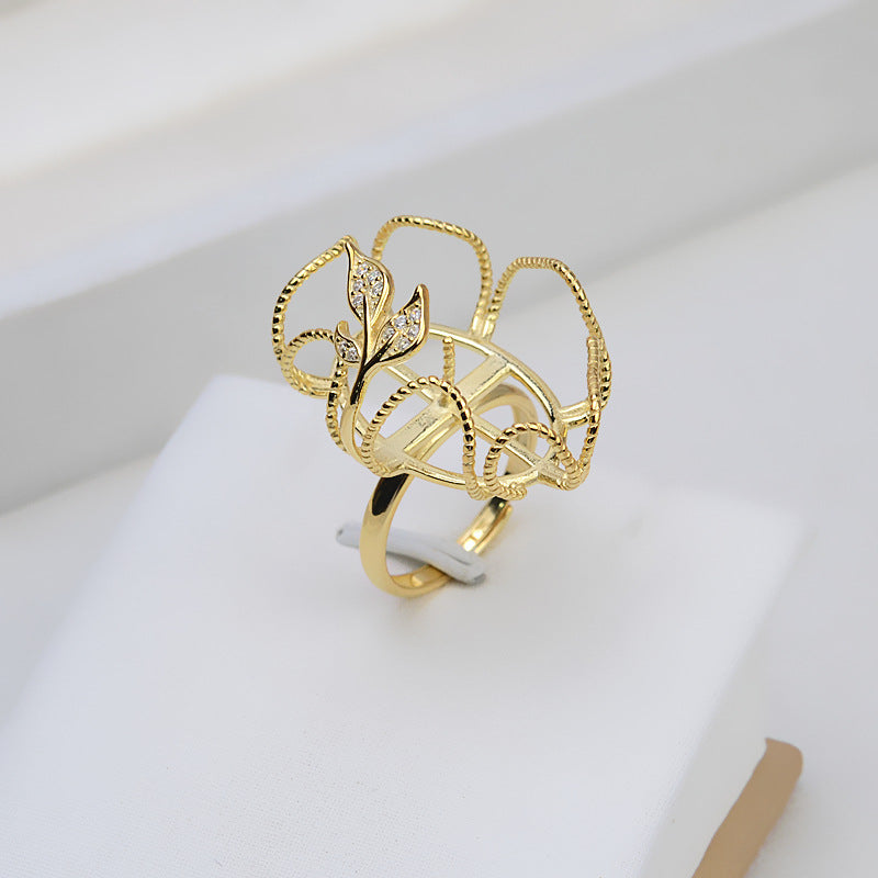 S925 Sterling Silver Fireball Baroque Pearl Ring Mounting - Feliz Pearl