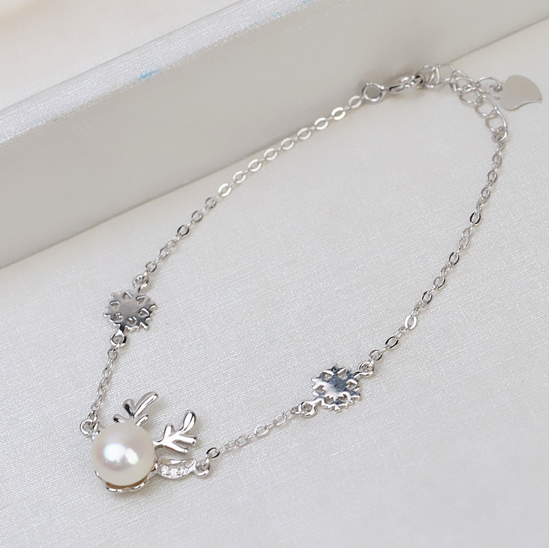 Reindeer Pearl Bracelet Setting-S925 Sterling Silver - Feliz Pearl