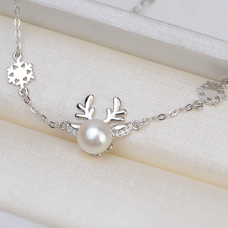 Reindeer Pearl Bracelet Setting-S925 Sterling Silver - Feliz Pearl