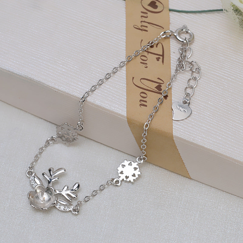Reindeer Pearl Bracelet Setting-S925 Sterling Silver - Feliz Pearl