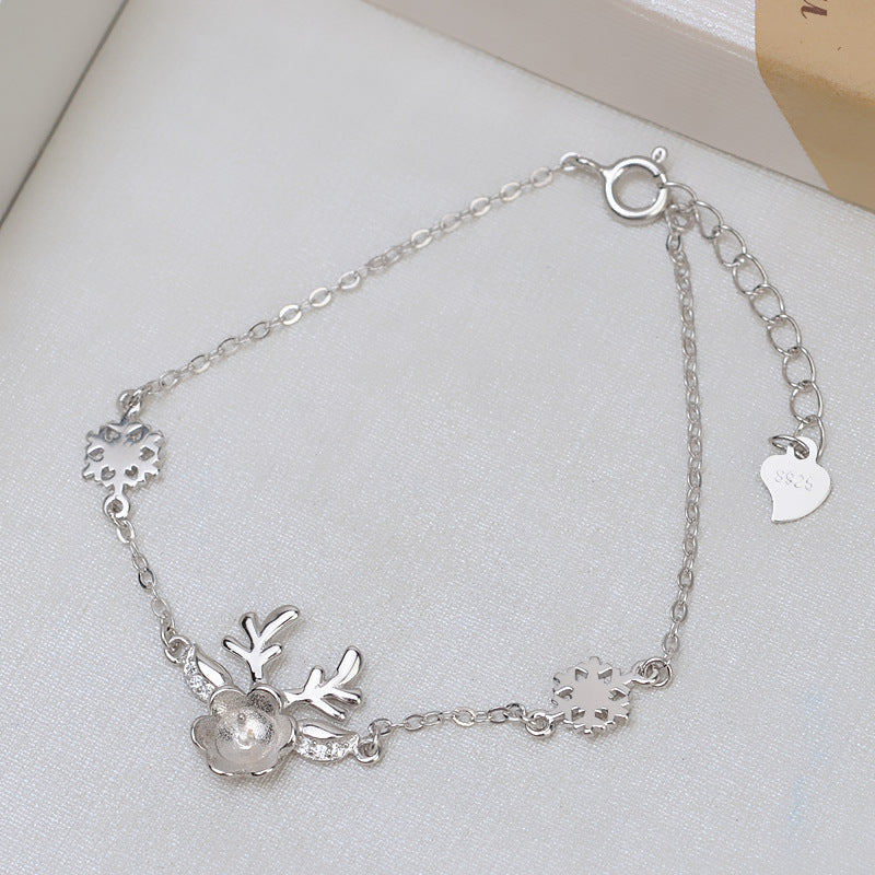 Reindeer Pearl Bracelet Setting-S925 Sterling Silver - Feliz Pearl