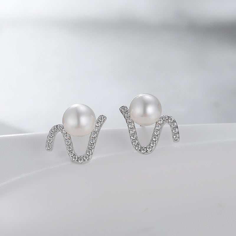 Wholesale Cubic Zirconia S Pearl Earring Settings-Feliz Pearl - Feliz Pearl