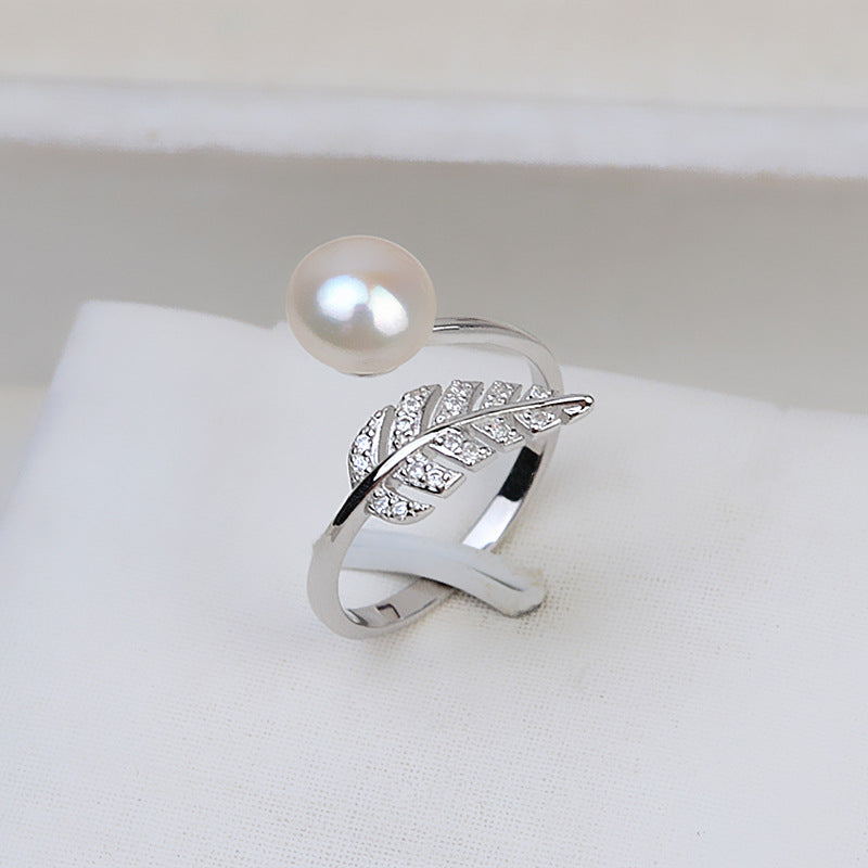 High Quality Cubic Zirconia Leaf Pearl Ring Settings - Feliz Pearl