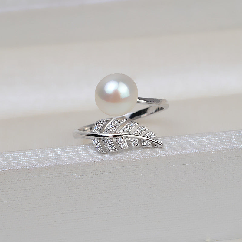 High Quality Cubic Zirconia Leaf Pearl Ring Settings - Feliz Pearl