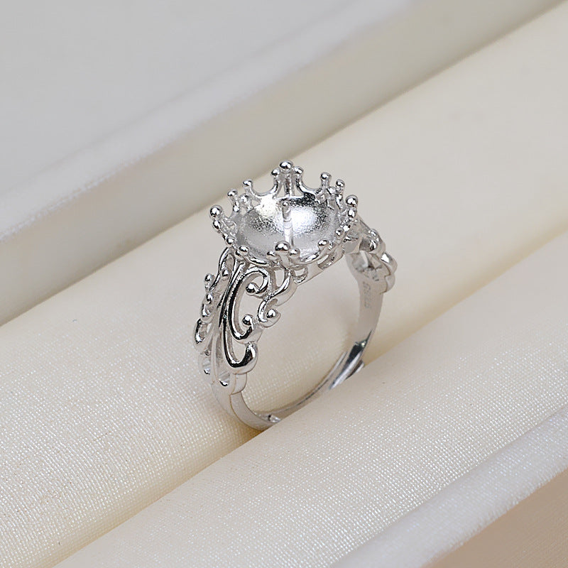 Luxury Hollow Style S925 Sterling Silver Pearl Ring Mountings - Feliz Pearl