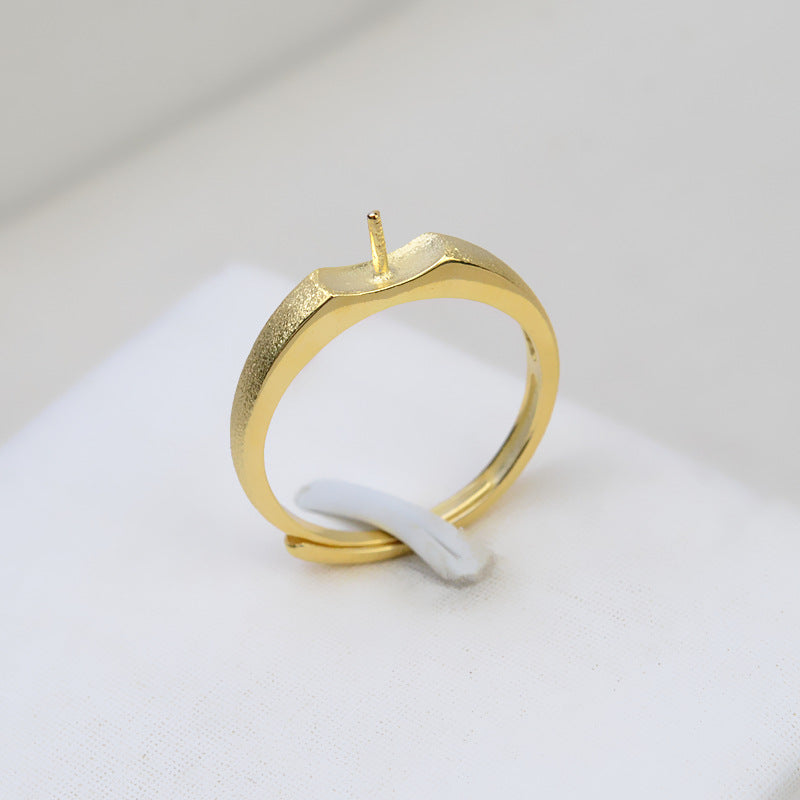 S925 Silver Matte Luster Pearl Ring Setting- Pearl Jewelry Design - Feliz Pearl