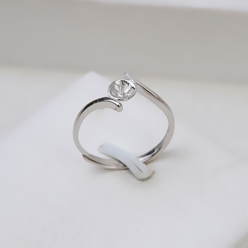 Minimalist S925 Sterling Silver Daily Pearl Ring Mountings - Feliz Pearl