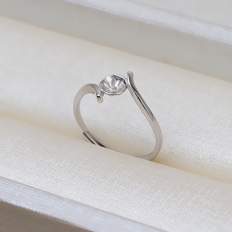 Minimalist S925 Sterling Silver Daily Pearl Ring Mountings - Feliz Pearl