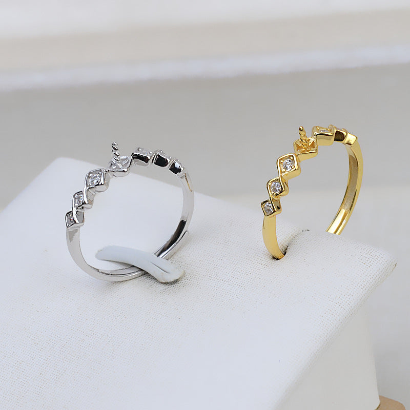 Wholesale Adjustable Pearl Ring Mounting-S925 Sterling Silver - Feliz Pearl