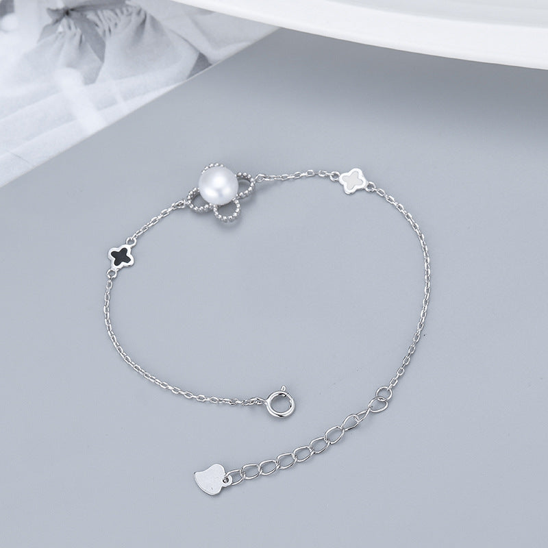 Lucky Four Leave Clover Pearl Bracelet-DIY Jewelry Settings - Feliz Pearl