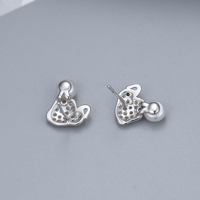 Cute Elephant Pearl Earring Setting-Jewelry Setting Wholesale - Feliz Pearl