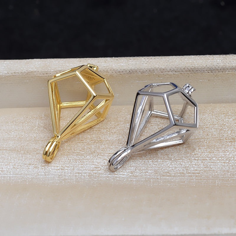 Feliz Pearl Triangle Pearl Cage Pendant - Feliz Pearl