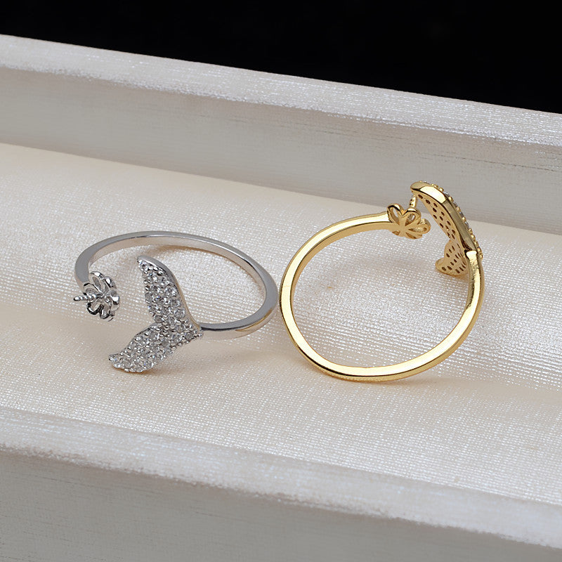 CZ Mermaid Tail Pearl Jewelry Mounting-S925 Sterling Silver - Feliz Pearl