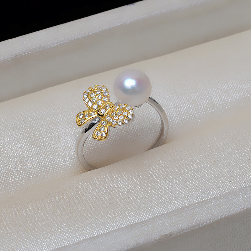 Wholesale Lovely Butterfly Pearl Ring Mounting-Feliz Pearl - Feliz Pearl