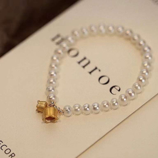 Bell Orchid 4-5mm Authentic Pearl Bracelet - Feliz Pearl