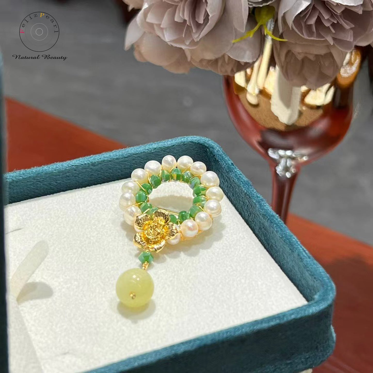 Asian Style. Great Fortune Pearl Brooch - Feliz Pearl