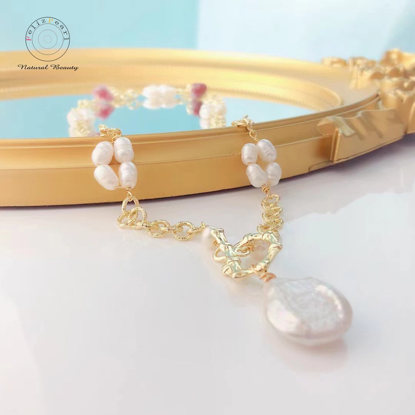 Vintage Style Daily Baroque Pearl Necklace - Feliz Pearl