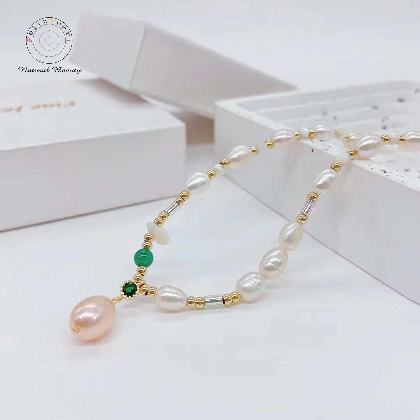 Girly Jewelry Authentic Freshwater Pearl Necklace - Feliz Pearl