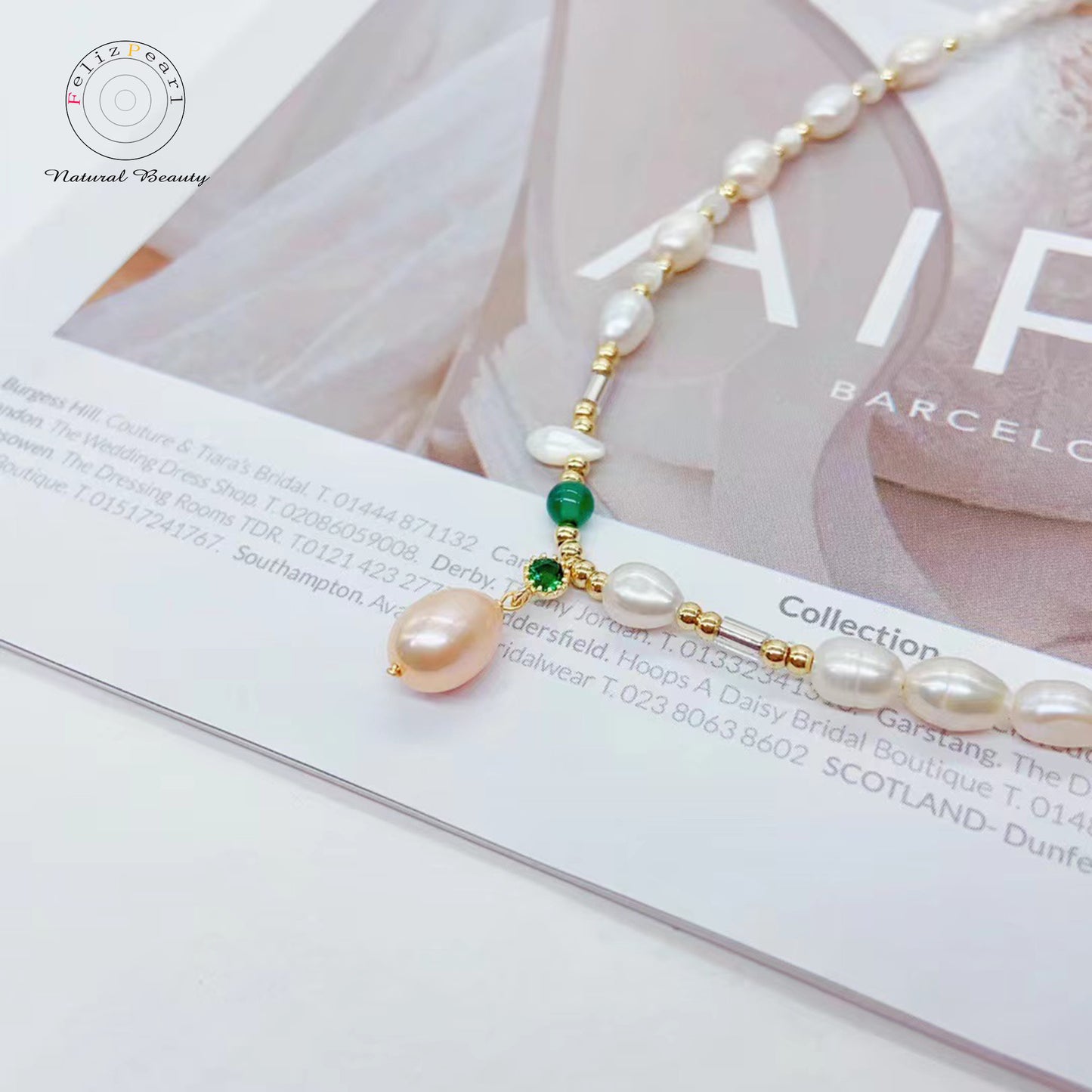 Girly Jewelry Authentic Freshwater Pearl Necklace - Feliz Pearl