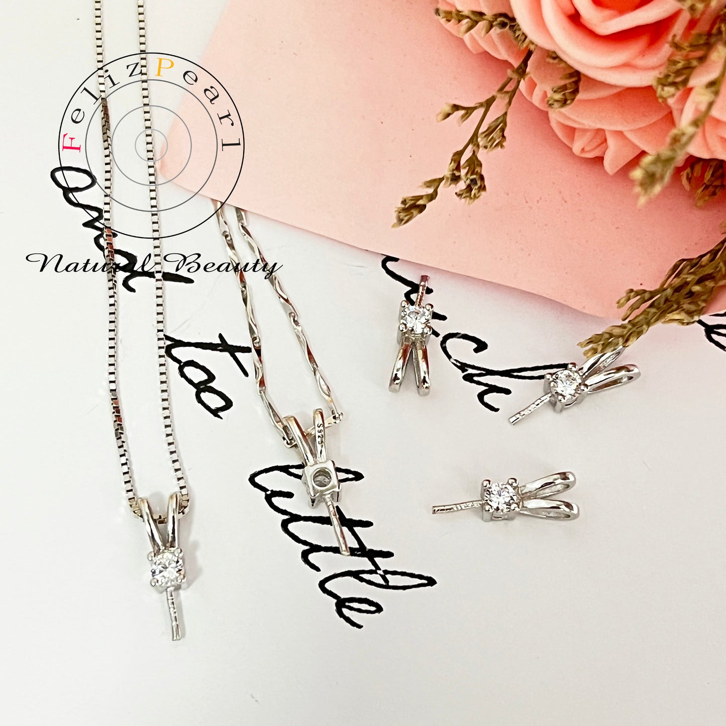 Cute Rabbit Pendant S925 Sterling Silver Pearl Jewelry Mounting - Feliz Pearl