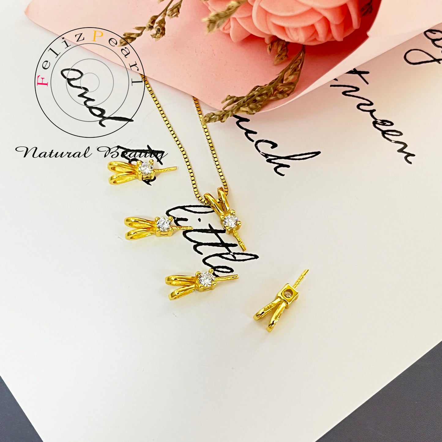 Cute Rabbit Pendant S925 Sterling Silver Pearl Jewelry Mounting - Feliz Pearl