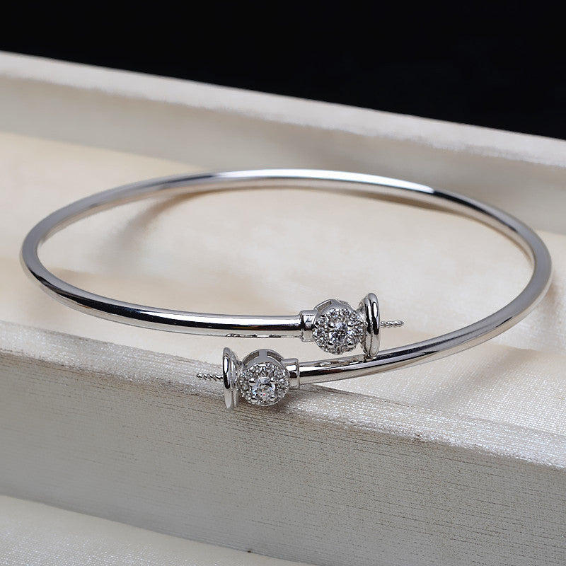 Double Pearls Pearl Bangle Setting-DIY Jewelry Setting Supplier - Feliz Pearl