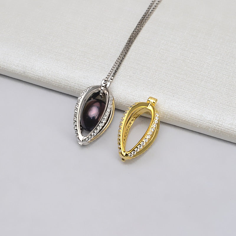 S925 Silver 9-10m Bird's Cage Pearl Cage Pendant - Feliz Pearl