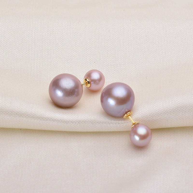 Classic Double Pearls Pearl Stud Earring - Feliz Pearl