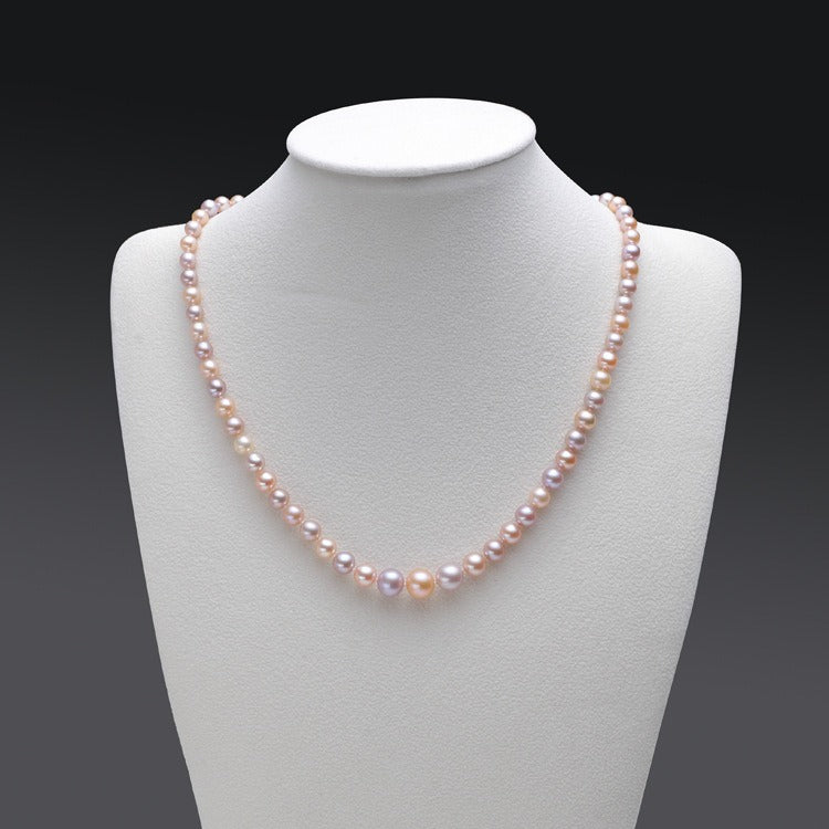 4-9mm Gradient Size Round Freshwater Pearl Necklace - Feliz Pearl