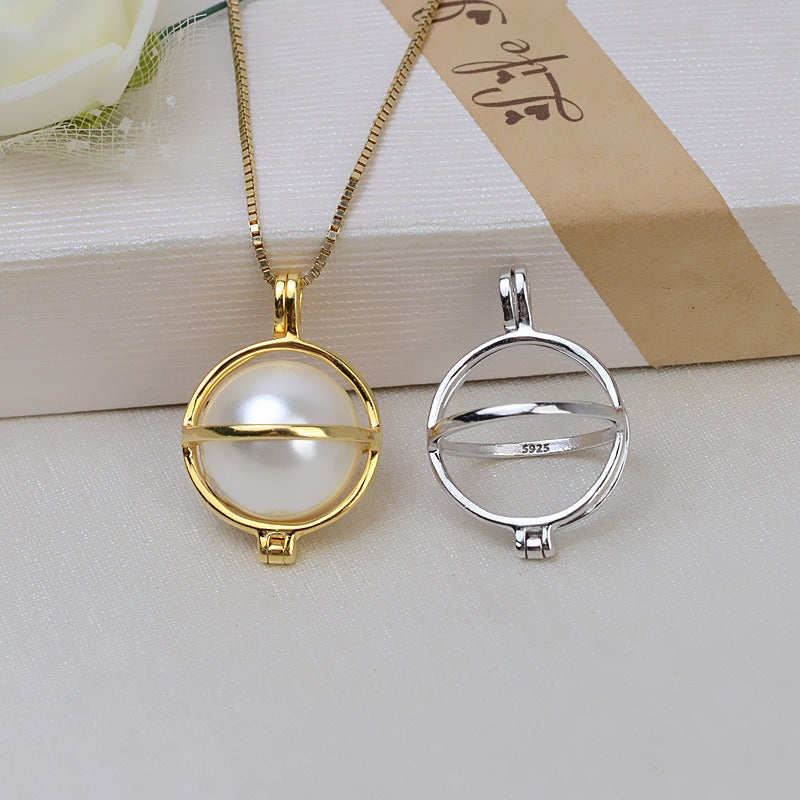 Wholesale Universal Globe Pearl Cage Pendant - Feliz Pearl