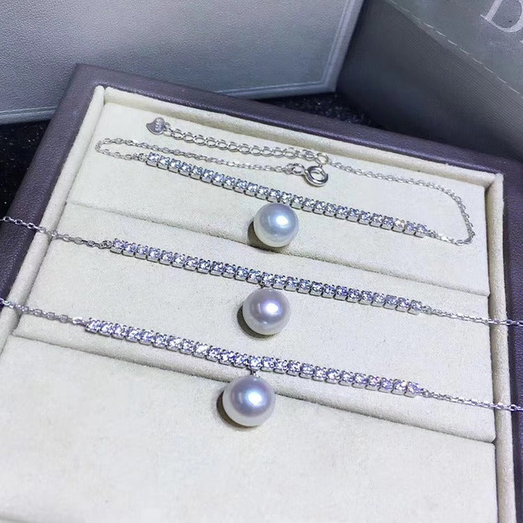 Exquisite Cubic Zirconia Candy Pearl Bracelet Setting-Feliz Pearl - Feliz Pearl