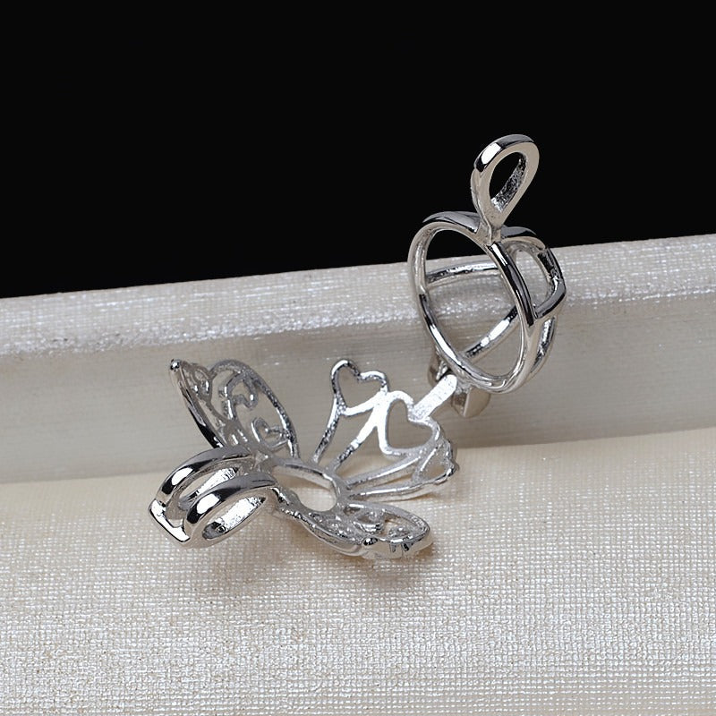 Sterling Silver Santa Angle Pearl Cage Pendant - Feliz Pearl