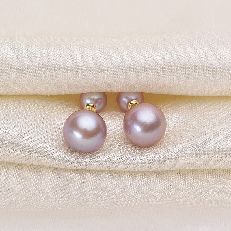 Classic Double Pearls Pearl Stud Earring - Feliz Pearl