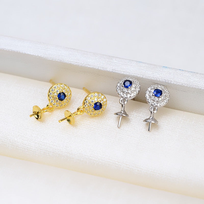 Wholesale Blue CZ Pearl Pendant Setting-Feliz Pearl - Feliz Pearl