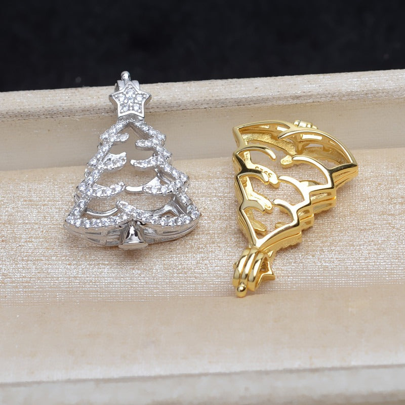 Feliz Pearl Christmas Tree Pearl Cage Pendant - Feliz Pearl