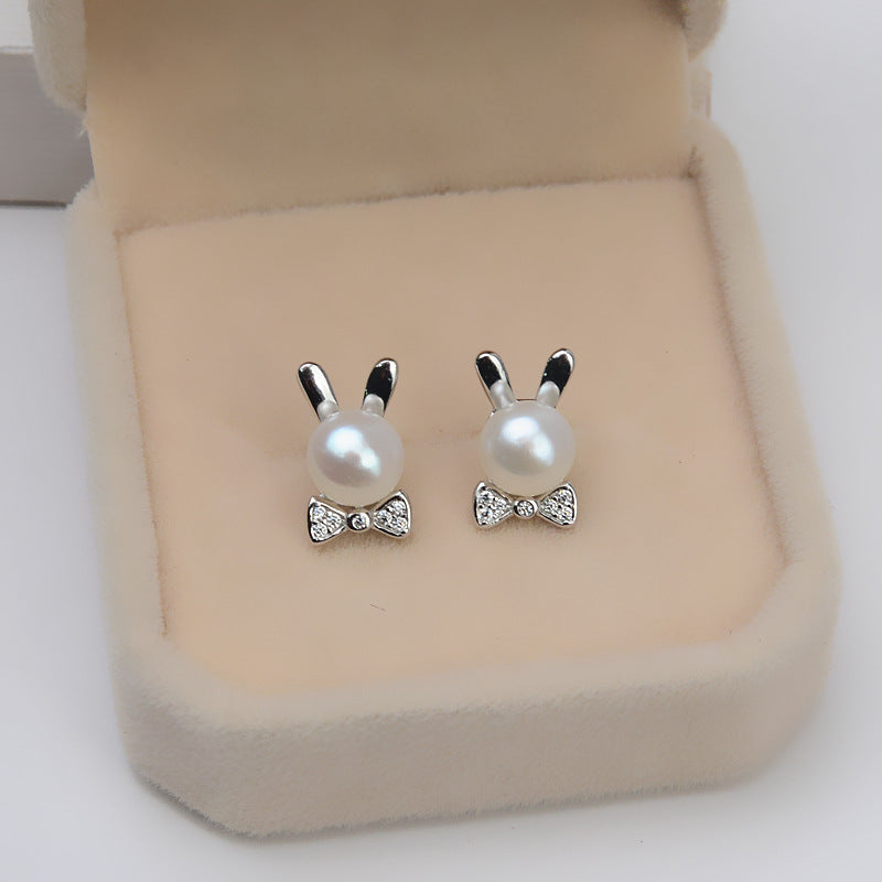 Lovely Rabbit Pearl Stud Earring Mounting