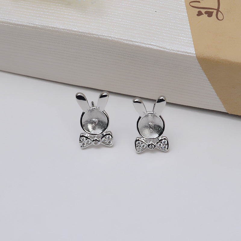 Lovely Rabbit Pearl Stud Earring Mounting