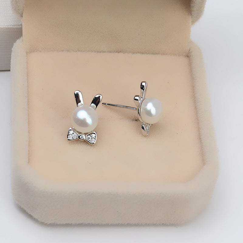 Lovely Rabbit Pearl Stud Earring Mounting