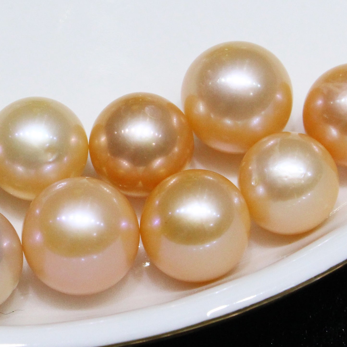 Natural Round Chinese Red Edison Loose Pearls