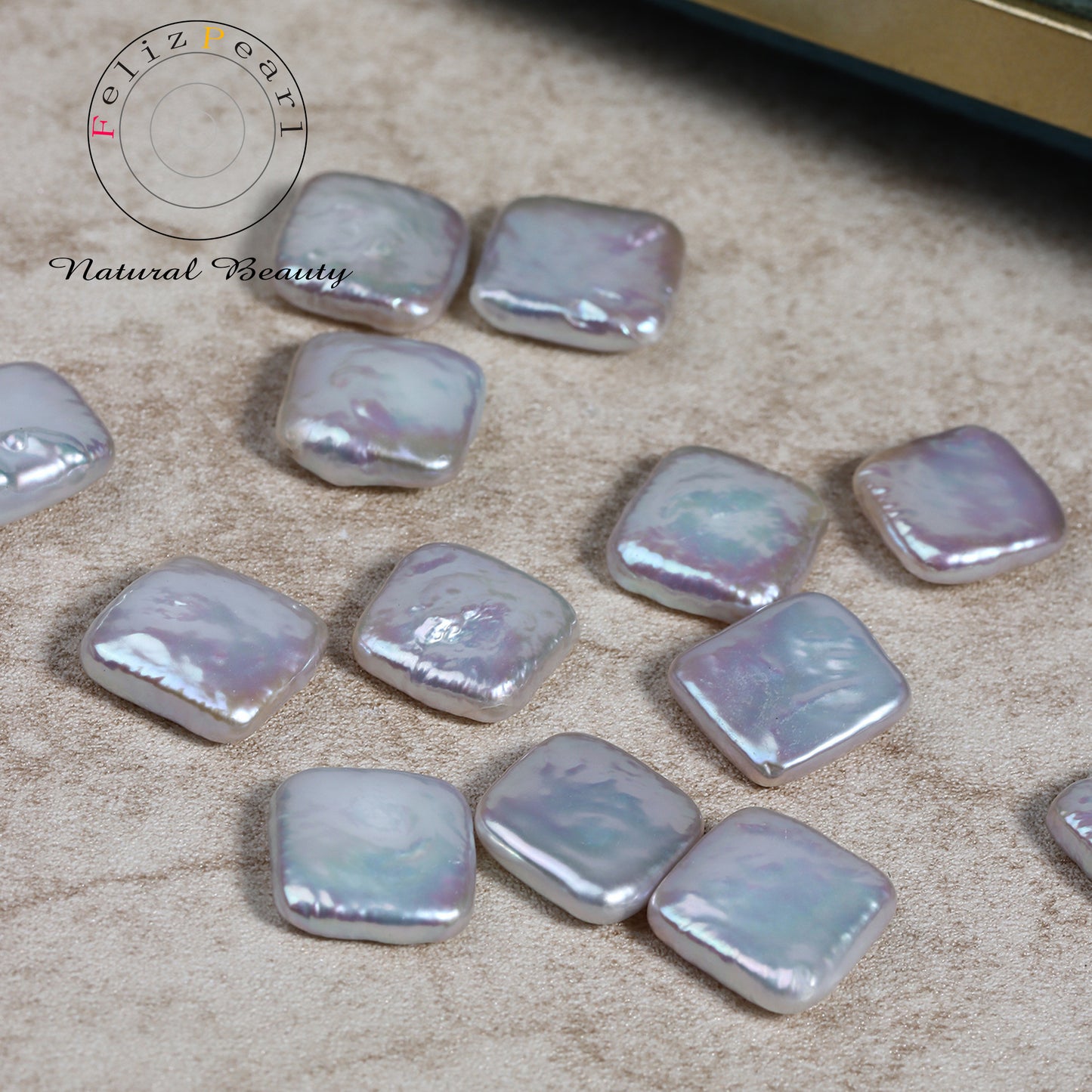 Square Baroque Loose Pearls-11-12mm Real Freshwater Pearls - Feliz Pearl