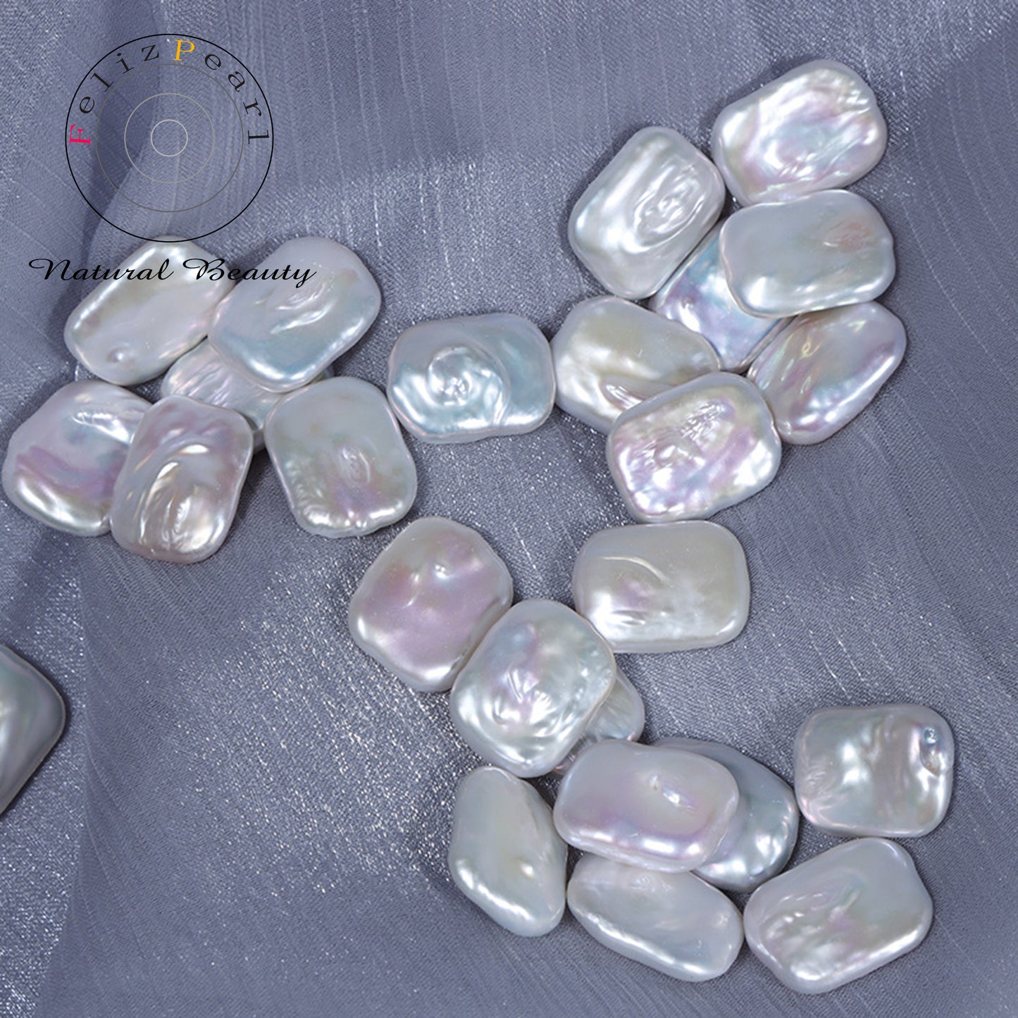 14-15mm Freshwater Rectangle Shape Baroque Pearls