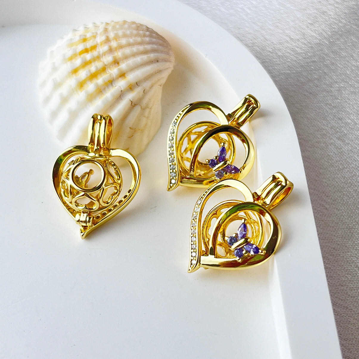 Butterfly Heart Cage Pendant