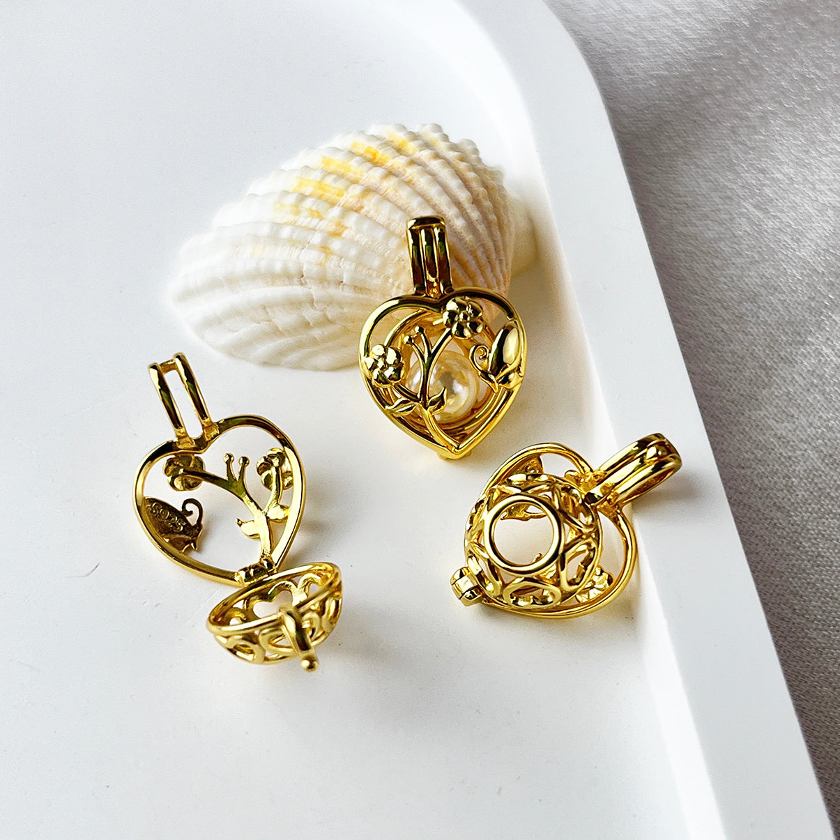 Joyful Butterfly Pearl Cage Pendant