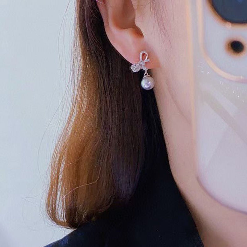 Bride Earring CZ Luxury Pearl Earring Setting-Jewelry DIY