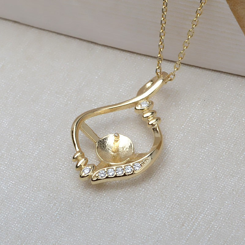 S925 Silver Luxury Pearl Pendant Setting